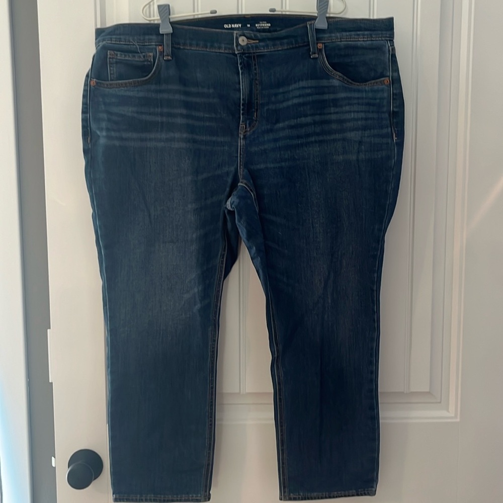 Boyfriend fit built-in warm jeans